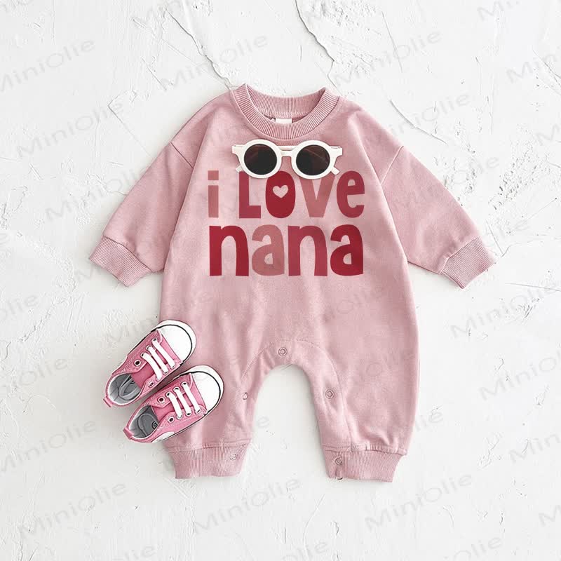I LOVE NANA Baby Pink Romper - Pink - 2-3T - image 1