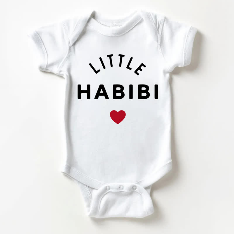LITTLE HABIBI Baby Love White Bodysuit - White - 18-24M - image 1