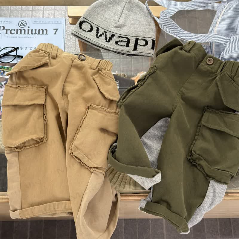 Baby Toddler Worker Solid Color Pants - image 2