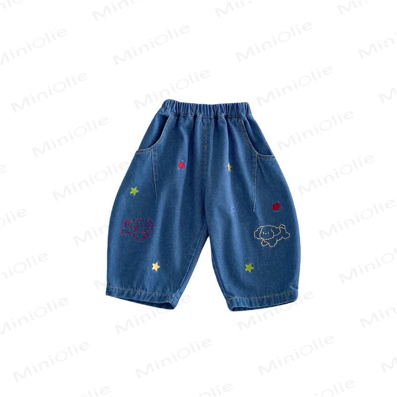 Baby Toddler Boy Embroidered Dog Jean Pants - image 4