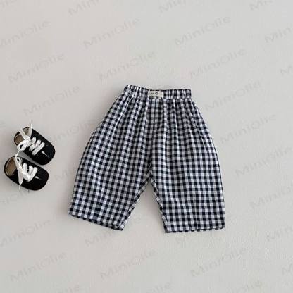 Baby Toddler Plaid Pants - Black White Plaid - 5-7T - image 8