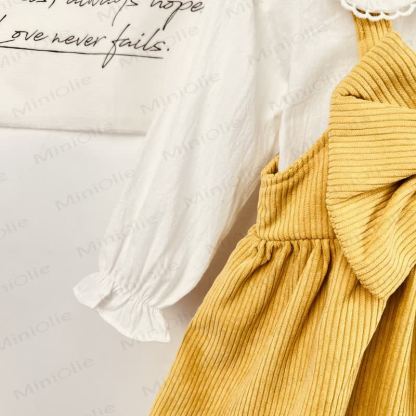 Baby Toddler Girl Bow Cord Dress - image 12
