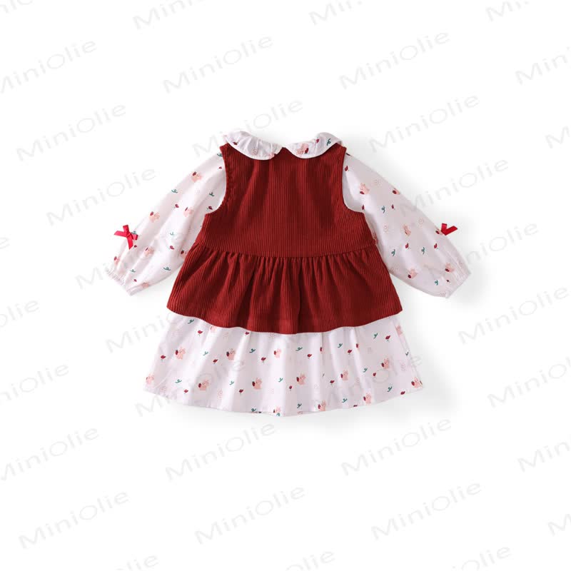 Toddler Kid Girl Bunny Bow Dress/Cord Tank Top - image 3