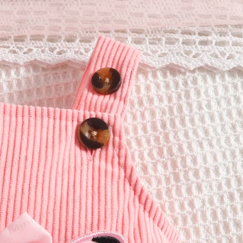 Baby Girl Fox Bow Cord Dress & Love Bodysuit - image 9