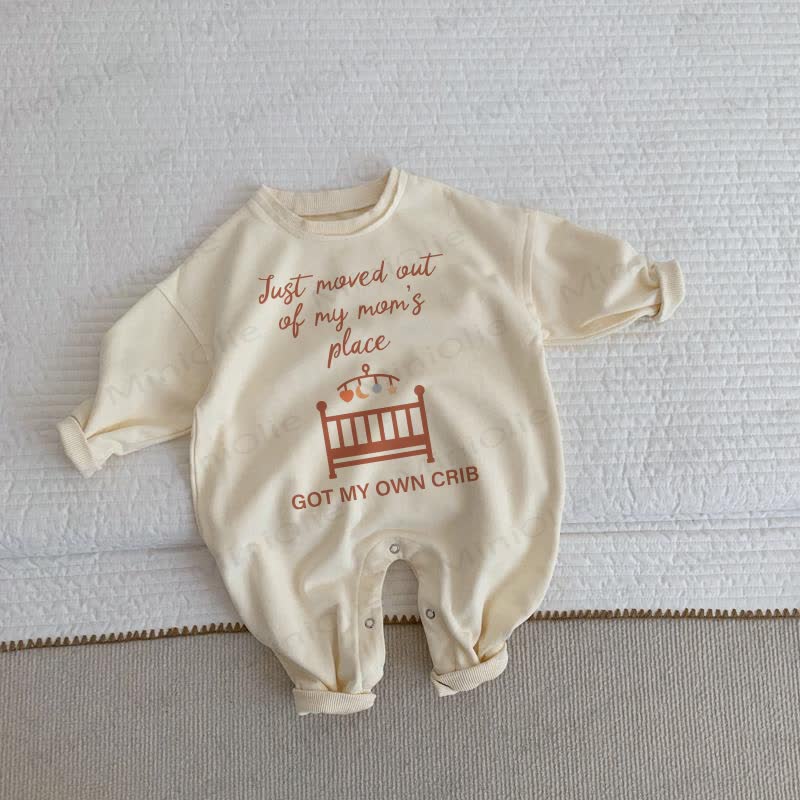 GOT MY OWN CRIB Baby Toddler Beige Romper - Beige - 2-3T - image 1