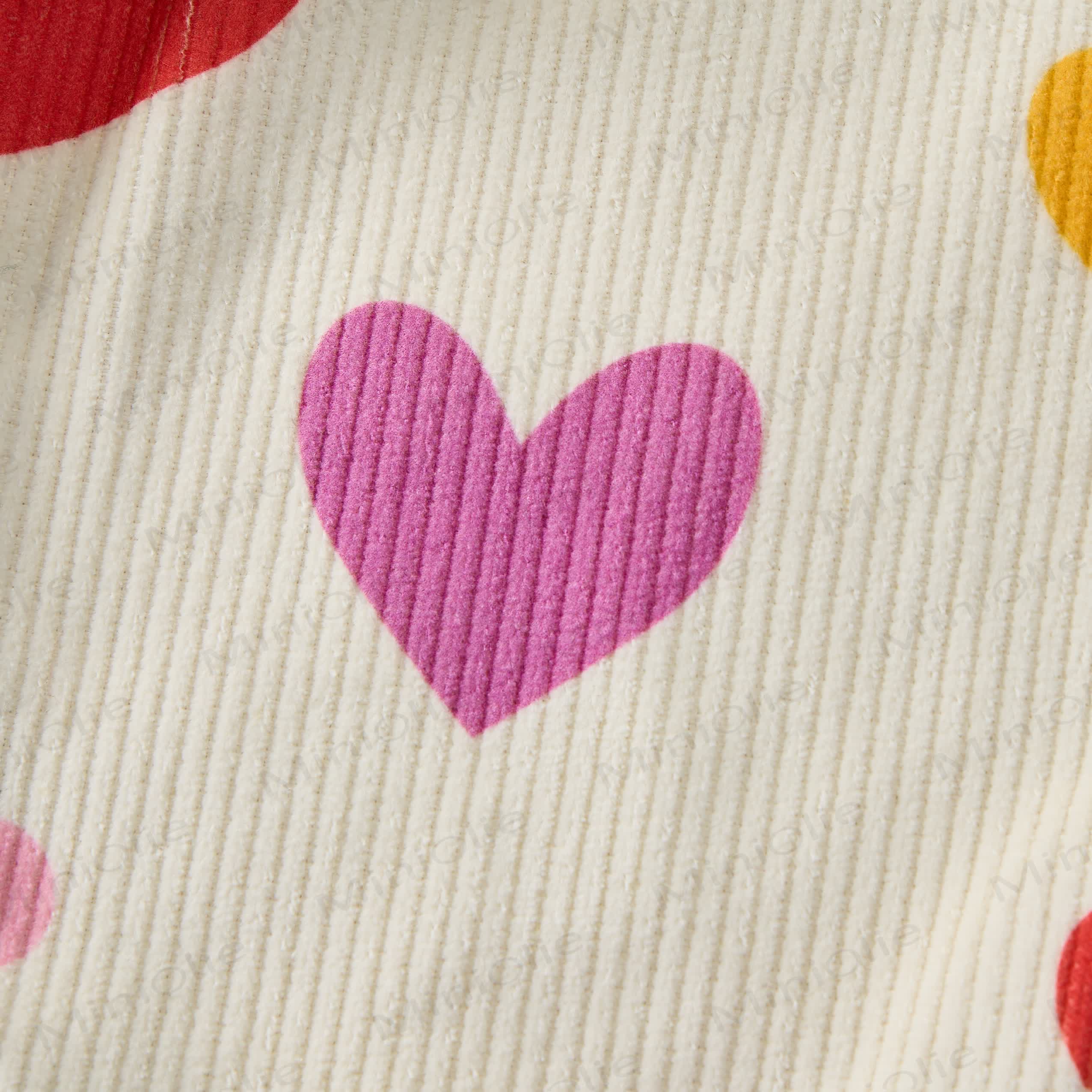 Baby Toddler Colorful Hearts & Polka Dots Beige Corduroy Pants - image 5