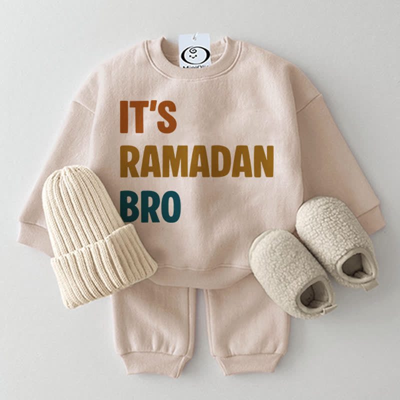 IT'S RAMADAN BRO Baby Beige 2-piece Set - Beige - 2-3T - image 1