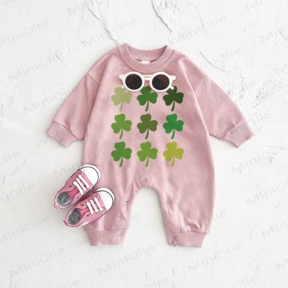 Baby Lucky Clover Pink Romper - Pink - 2-3T - image 1