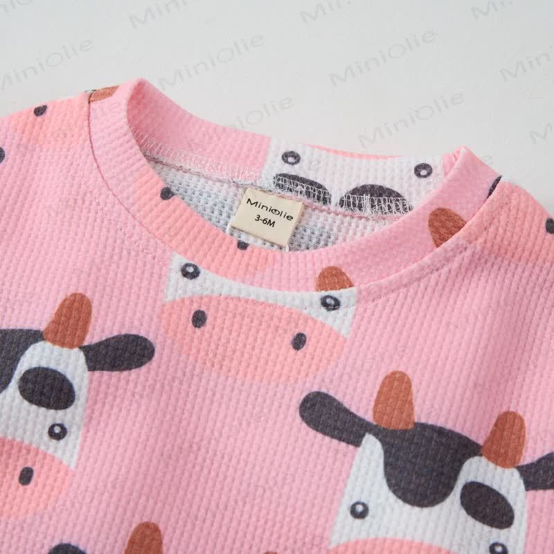 Baby Cow Pink Waffle 2-piece Set - image 5