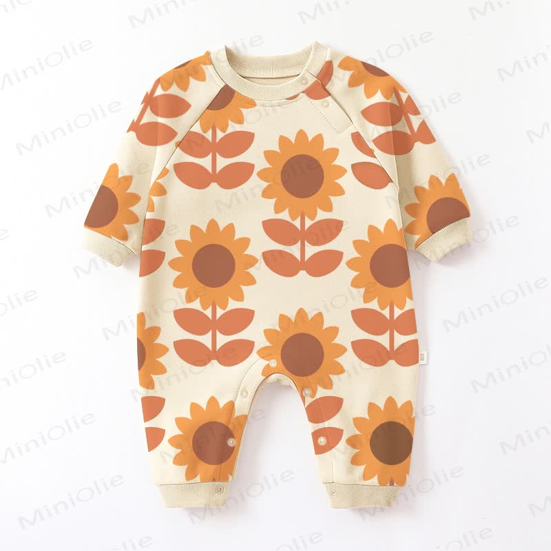 Baby Sunflower Apricot Romper - Apricot - 12-18M - image 1