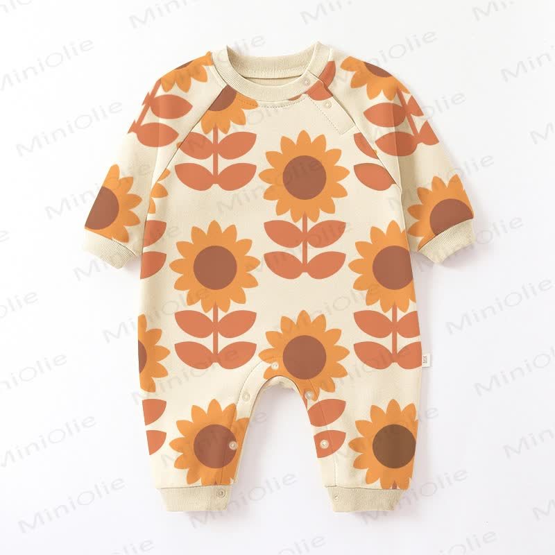 Baby Sunflower Apricot Romper - Apricot - 12-18M - image 1