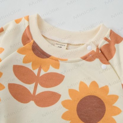 Baby Sunflower Apricot Romper - image 5