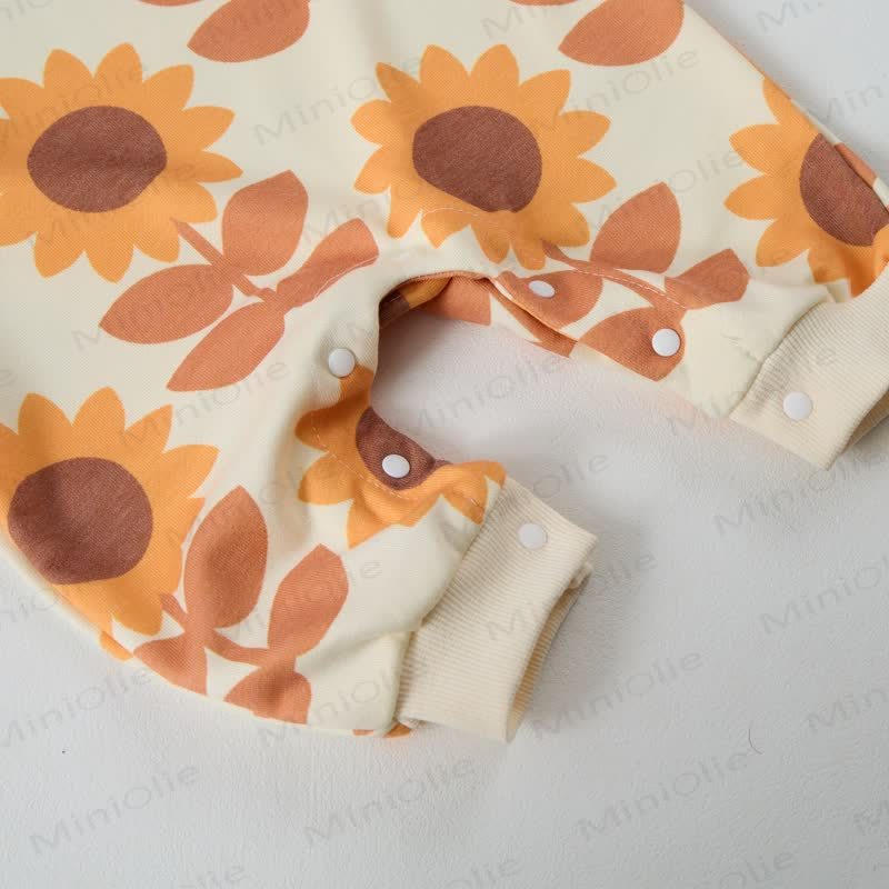 Baby Sunflower Apricot Romper - image 6
