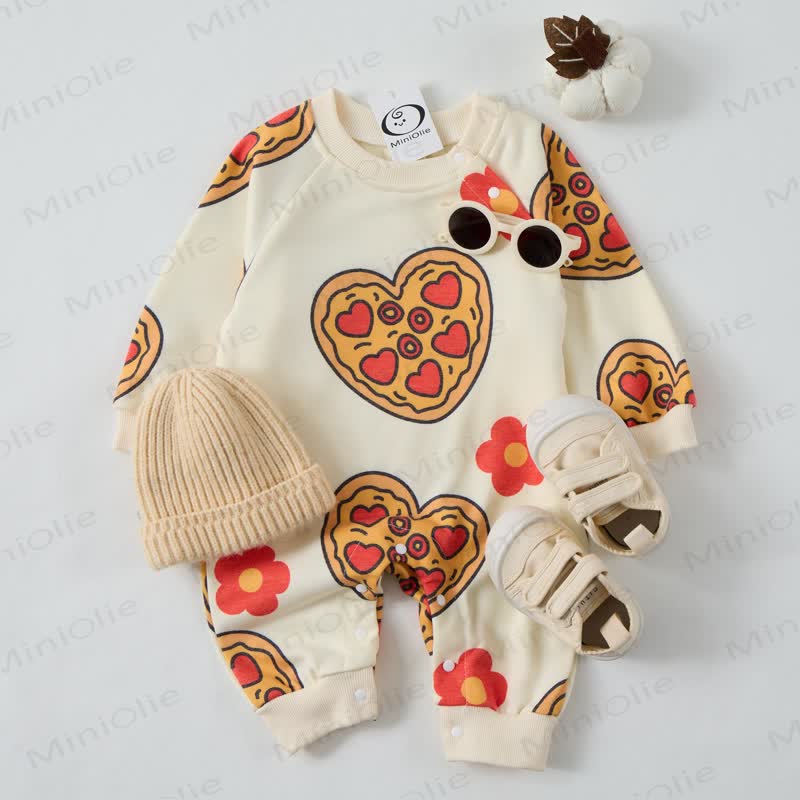Baby Pizza Apricot Romper - image 2