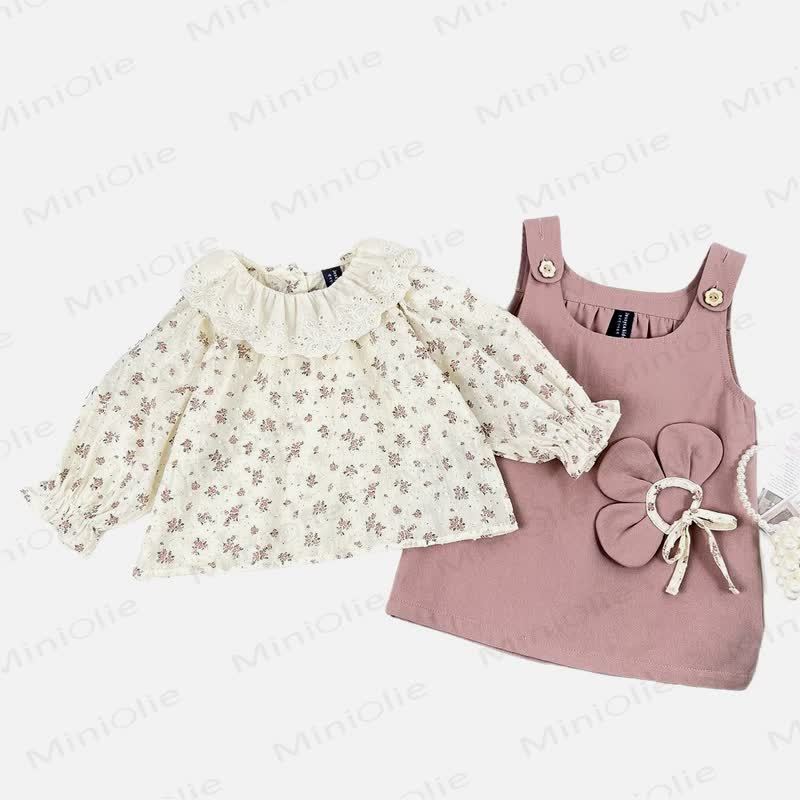 Baby Toddler Girl Flower Lace Top/Sleeveless Dress - image 3