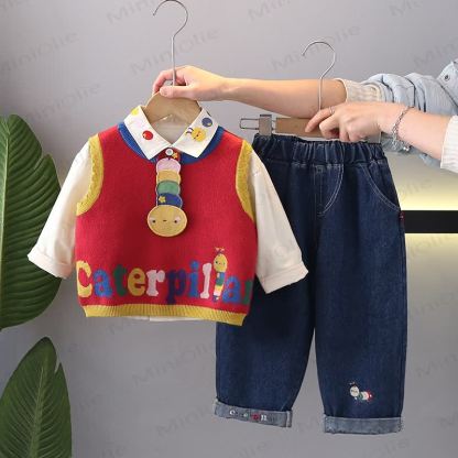 CATERPILLAR Baby Toddler Multicolor Knit 3-piece Set - image 3