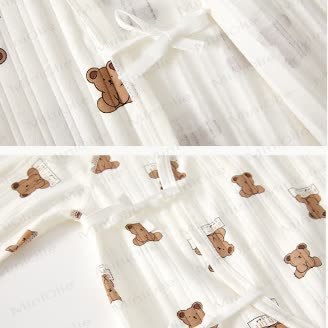  Baby Newborn Bear/Heart Kimono Romper - image 3