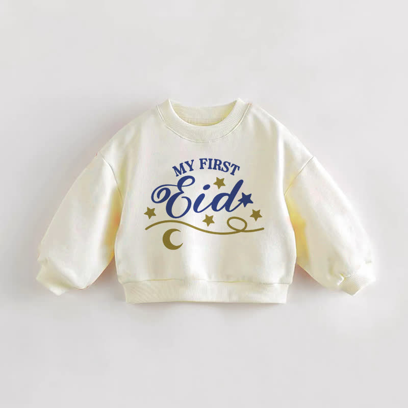 MY FIRST EID Baby Toddler Cream Sweatshirt - Cream - 3-5T - image 1