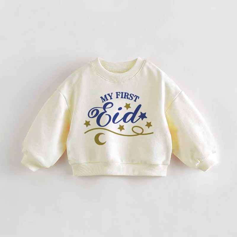 MY FIRST EID Baby Toddler Cream Sweatshirt - Cream - 3-5T - image 1