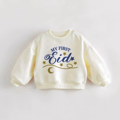 MY FIRST EID Baby Toddler Cream Sweatshirt - Cream - 3-5T - image 1