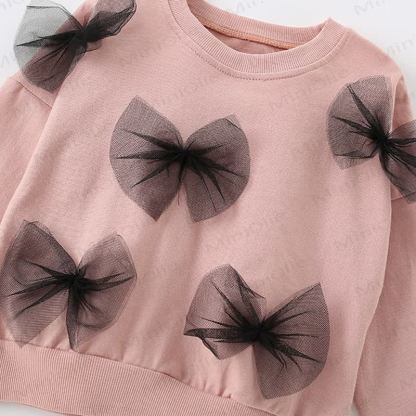 Kid Bow Pink Sweatshirt - image 3