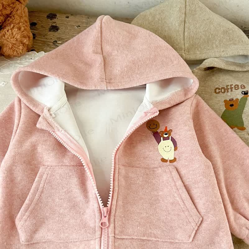 Baby Bear Pocket Fleece Lined Hooded Romper - image 9