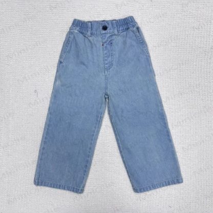 Baby Toddler Solid Color Jean Loose Pants - Light Blue - 5-6Y - image 2
