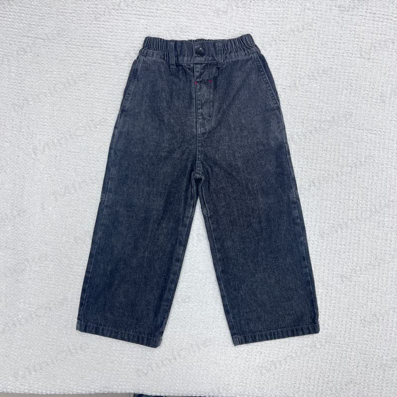 Baby Toddler Solid Color Jean Loose Pants - Dark Grey - 5-6Y - image 6