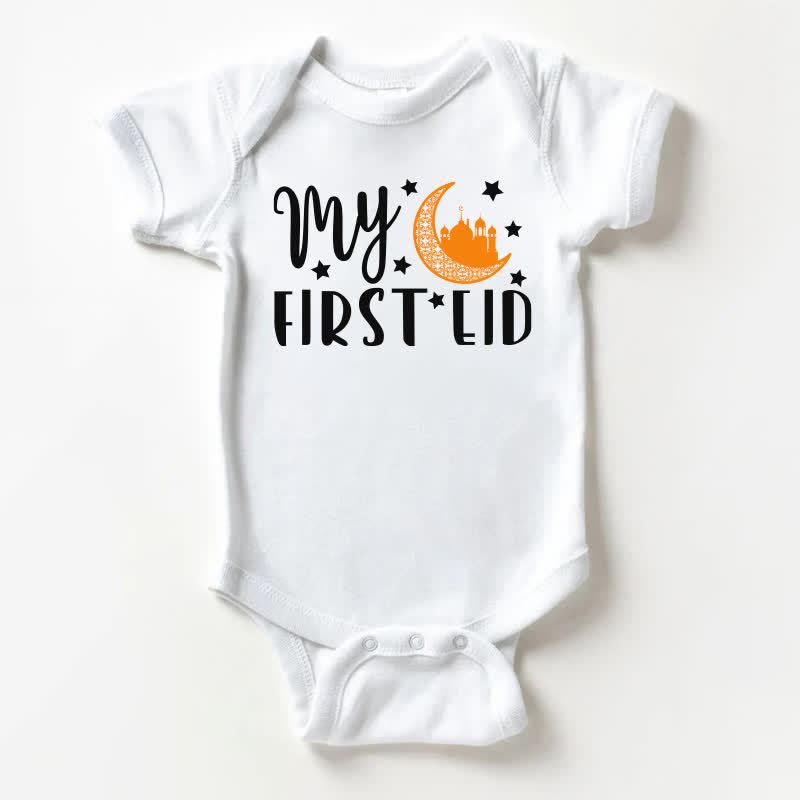 MY FIRST EID Baby White Bodysuit - White - 18-24M - image 1