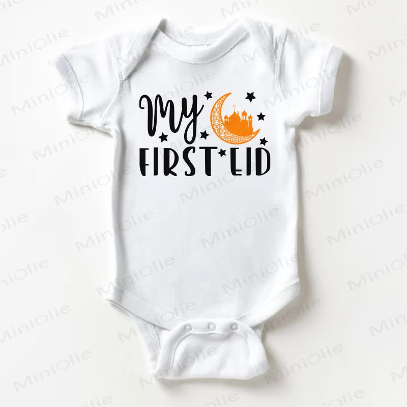 MY FIRST EID Baby White Bodysuit - White - 18-24M - image 1