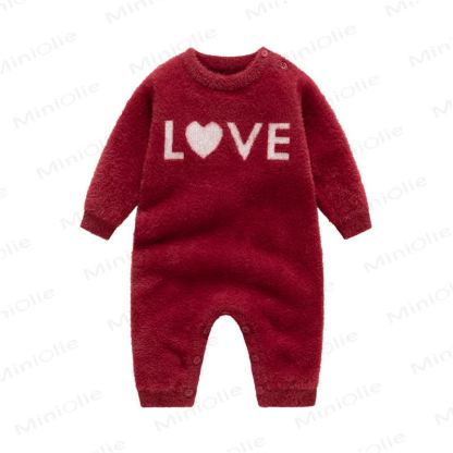 LOVE Baby Fleece Romper - image 3