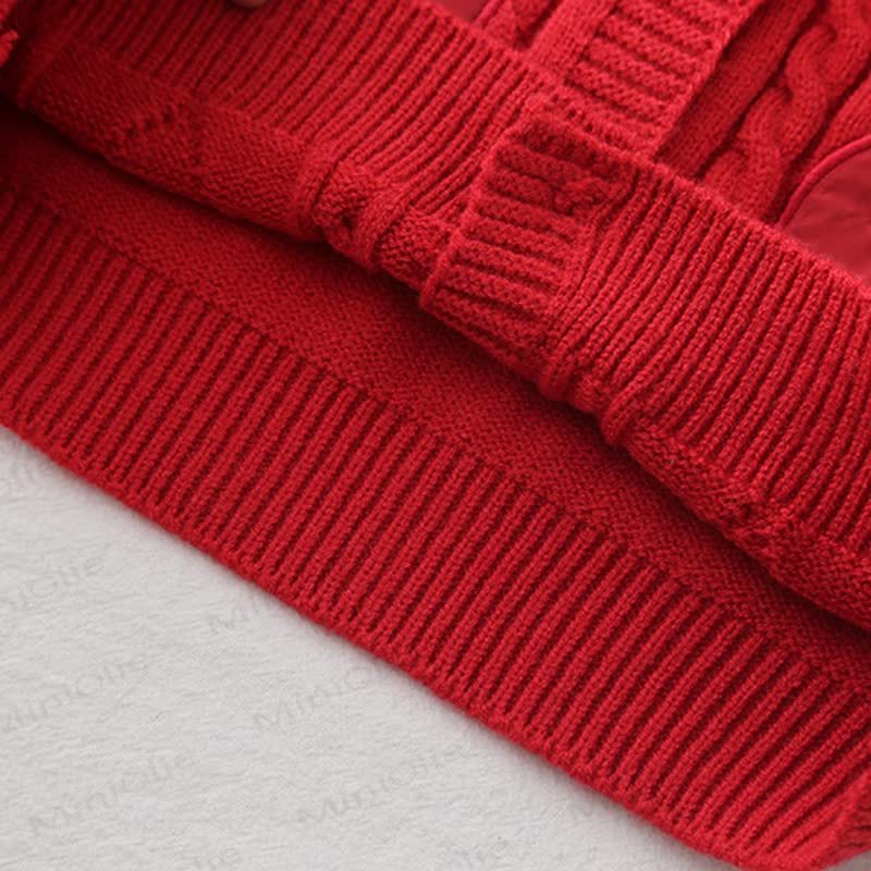 Baby Toddler Girl Strawberry Flower 3-piece Knit Set - image 10