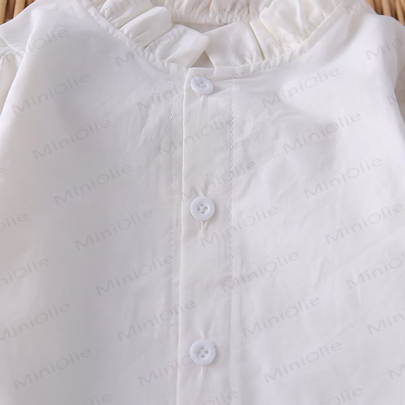 Baby Toddler Girl Solid Color Bow 3-piece Woven Set - image 15