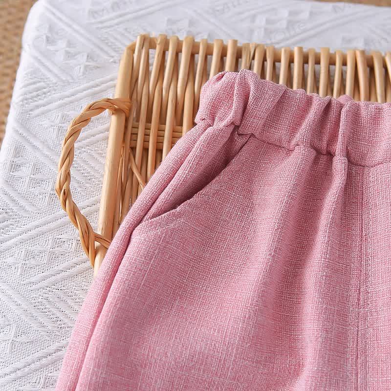 Baby Toddler Girl Solid Color Bow 3-piece Woven Set - image 17