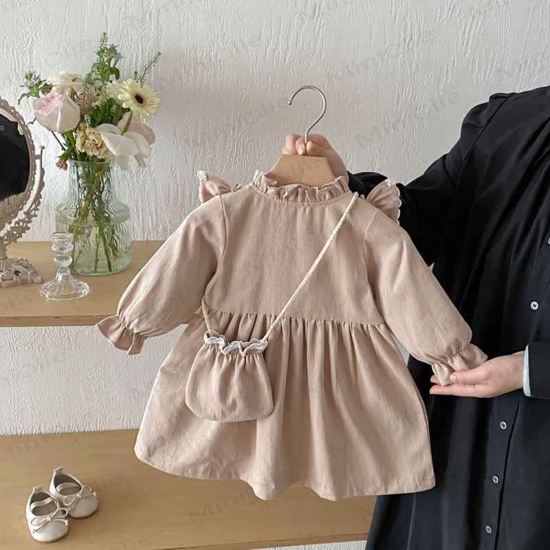 Baby Toddler Girl Solid Color Dress - image 4