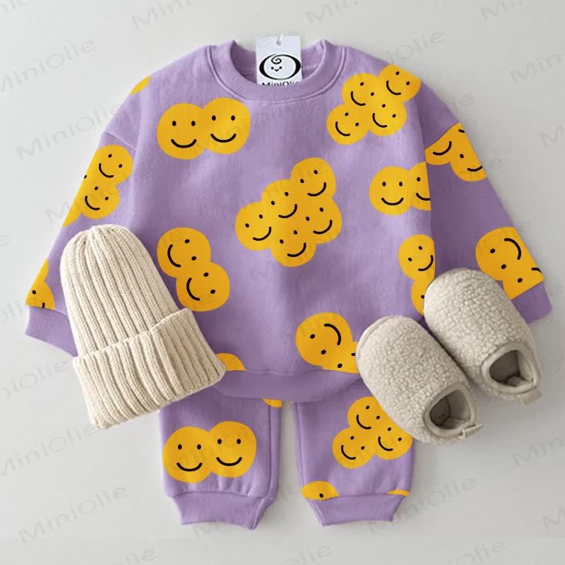 Baby 2-piece Smiley Purple Set - Purple - 3-5T - image 1