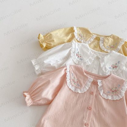 Baby Toddler Floral Embroidered T-shirt - image 11