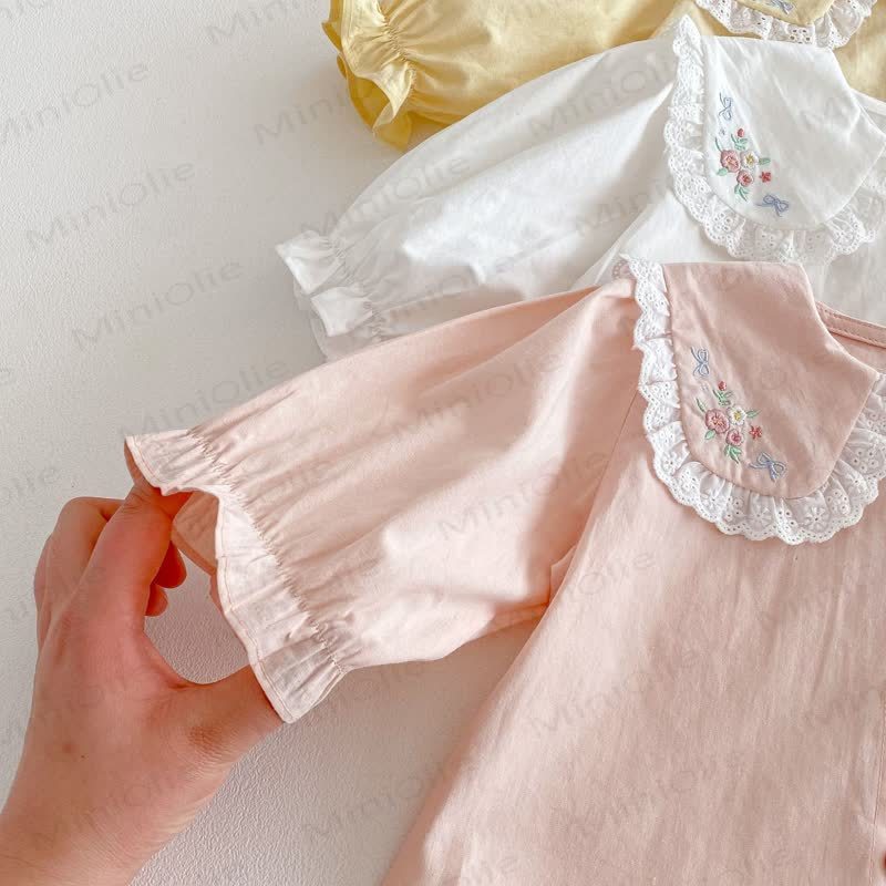 Baby Toddler Floral Embroidered T-shirt - image 12