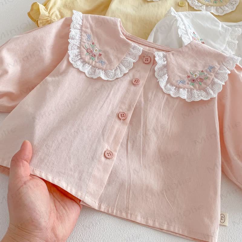 Baby Toddler Floral Embroidered T-shirt - image 13