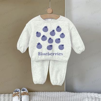 BLUEBERRIES Baby Gray Sweatshirt 2-piece Set - Gray - 2-3T - image 1
