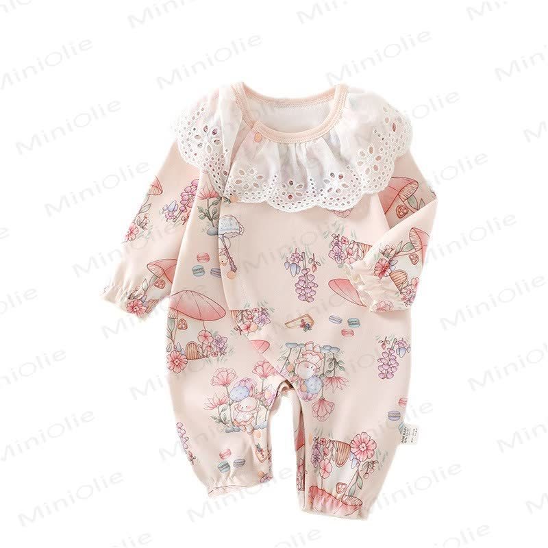 Baby Bunny Mushroom Pink Romper - image 4