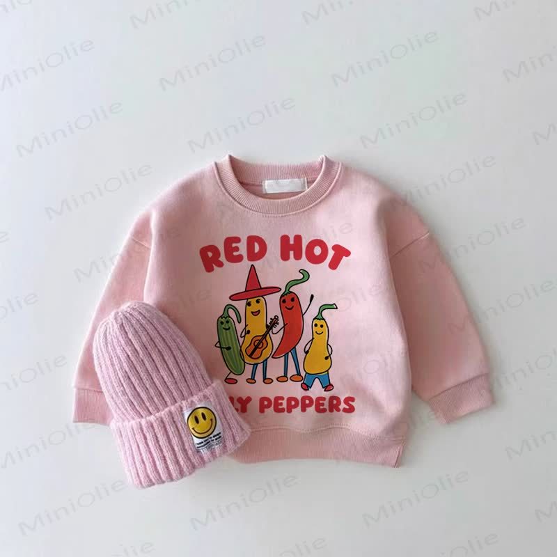 RED HOT PEPPERS Baby Girl Pink Sweatshirt - Pink - 2-3T - image 1