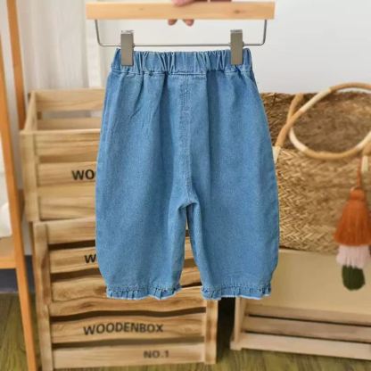 Toddler Baby Girl Strawberry Denim Jogger Pants - image 2
