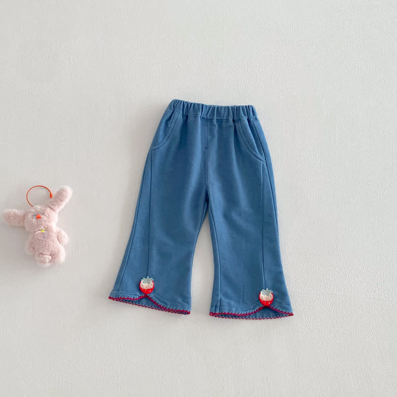 Baby Toddler Girl Strawberry Bunny Pants - Blue - 5-7T - image 6