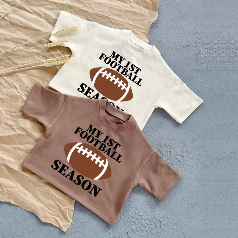 MY 1ST FOOTBALL SEASON Baby Summer Casual T-shirt - image 1