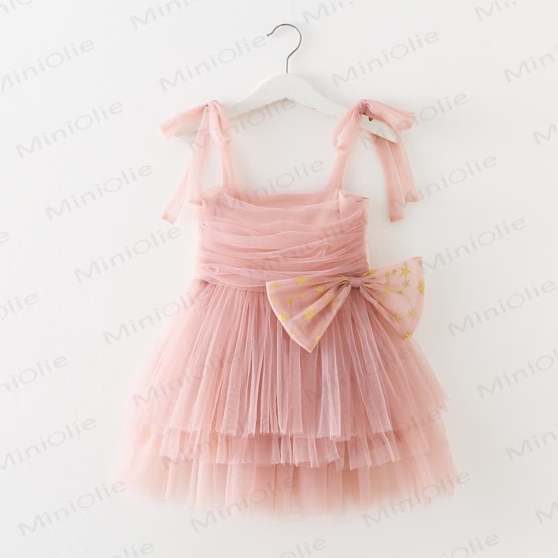 Baby Toddler Girl Bows Mesh Dress - Pink - 8Y - image 3