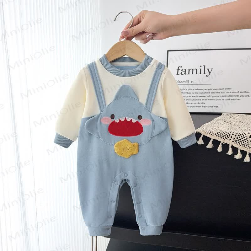 Baby Shark Blue Romper - Blue - 18-24M - image 1