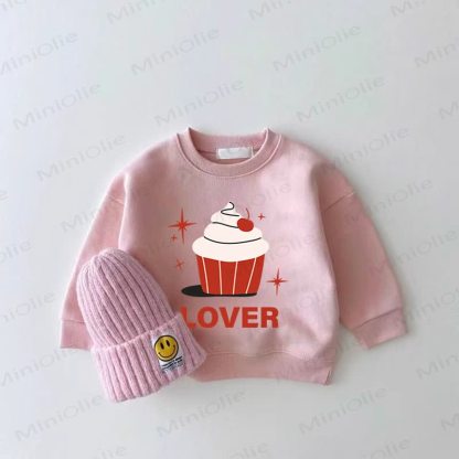 LOVER Baby Girl Cake Pink Sweatshirt - Pink - 2-3T - image 1