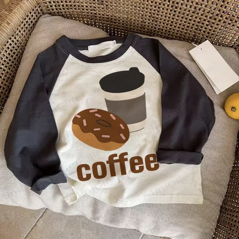COFFEE Baby Dark Gray Raglan T-shirt - Drak Gray - 2-3T - image 1