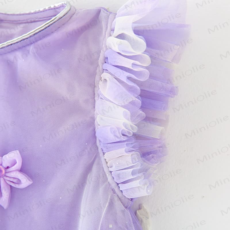 Toddler Kid Girl Flower/Love Mesh Dress - image 12